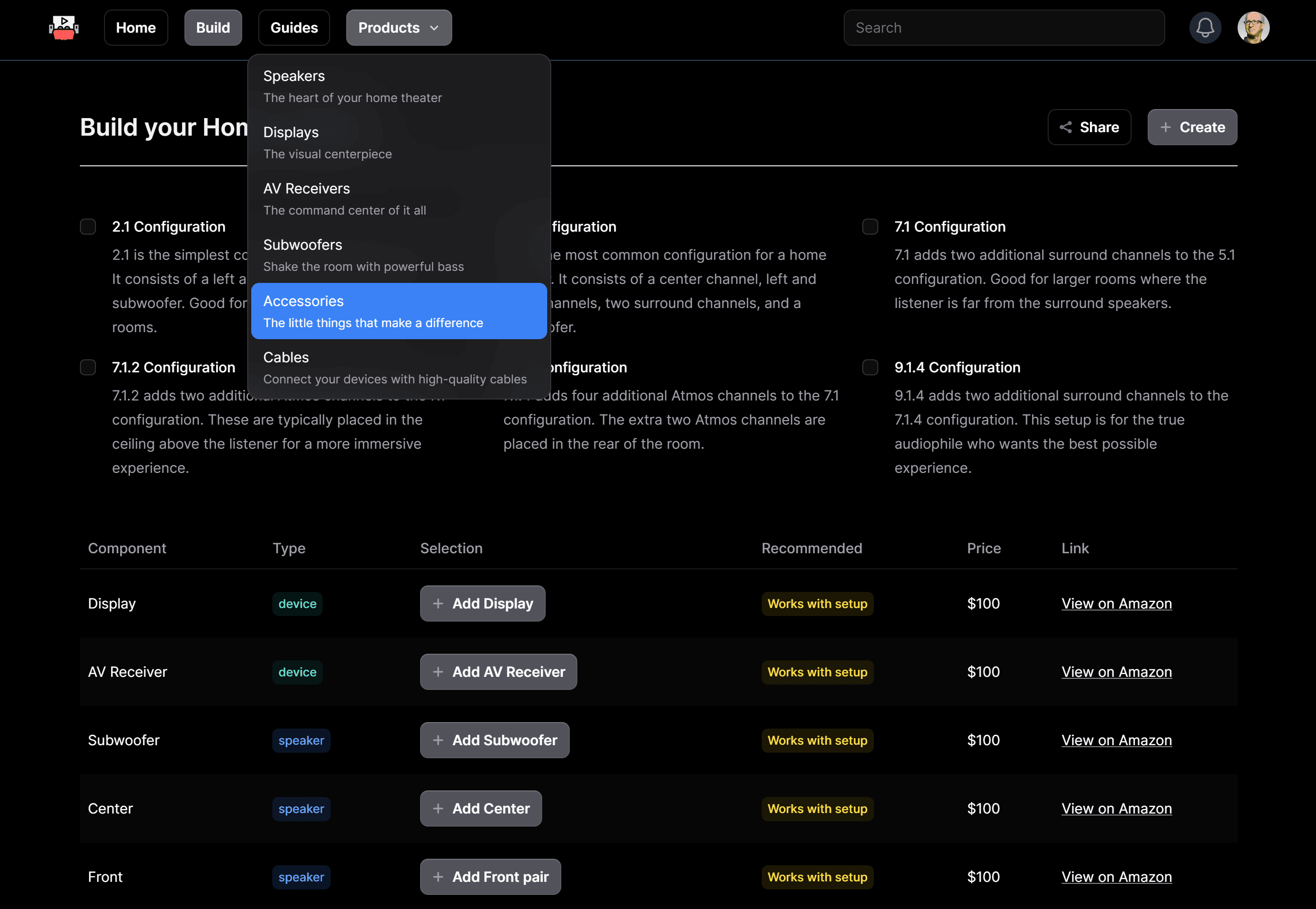 HT Part Picker concept