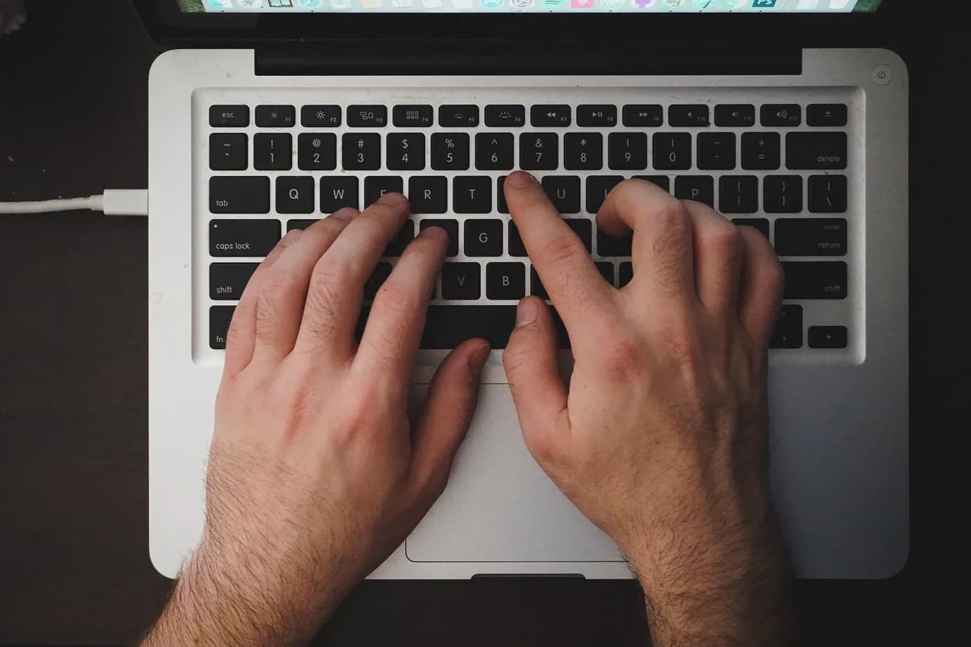 Laptop on a desk