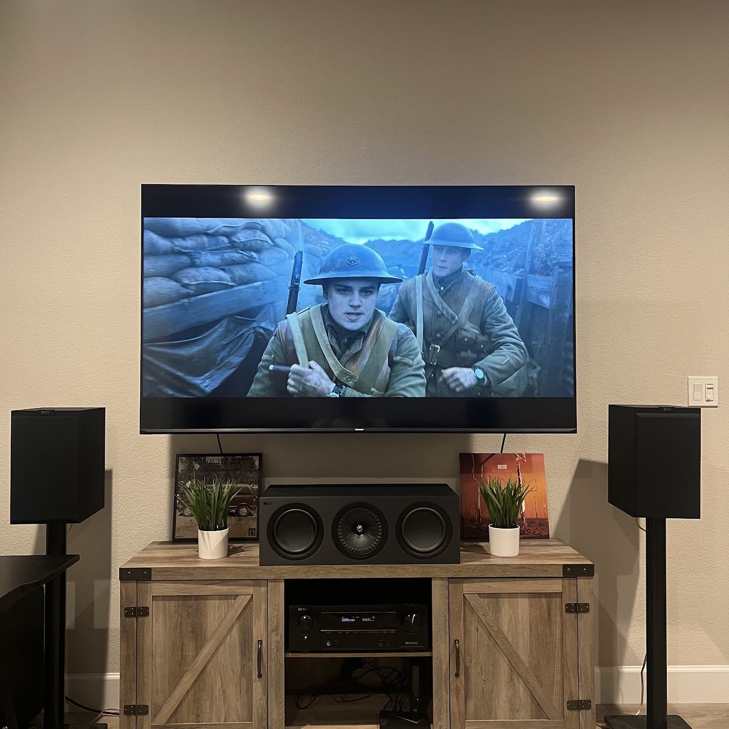 A home theater setup